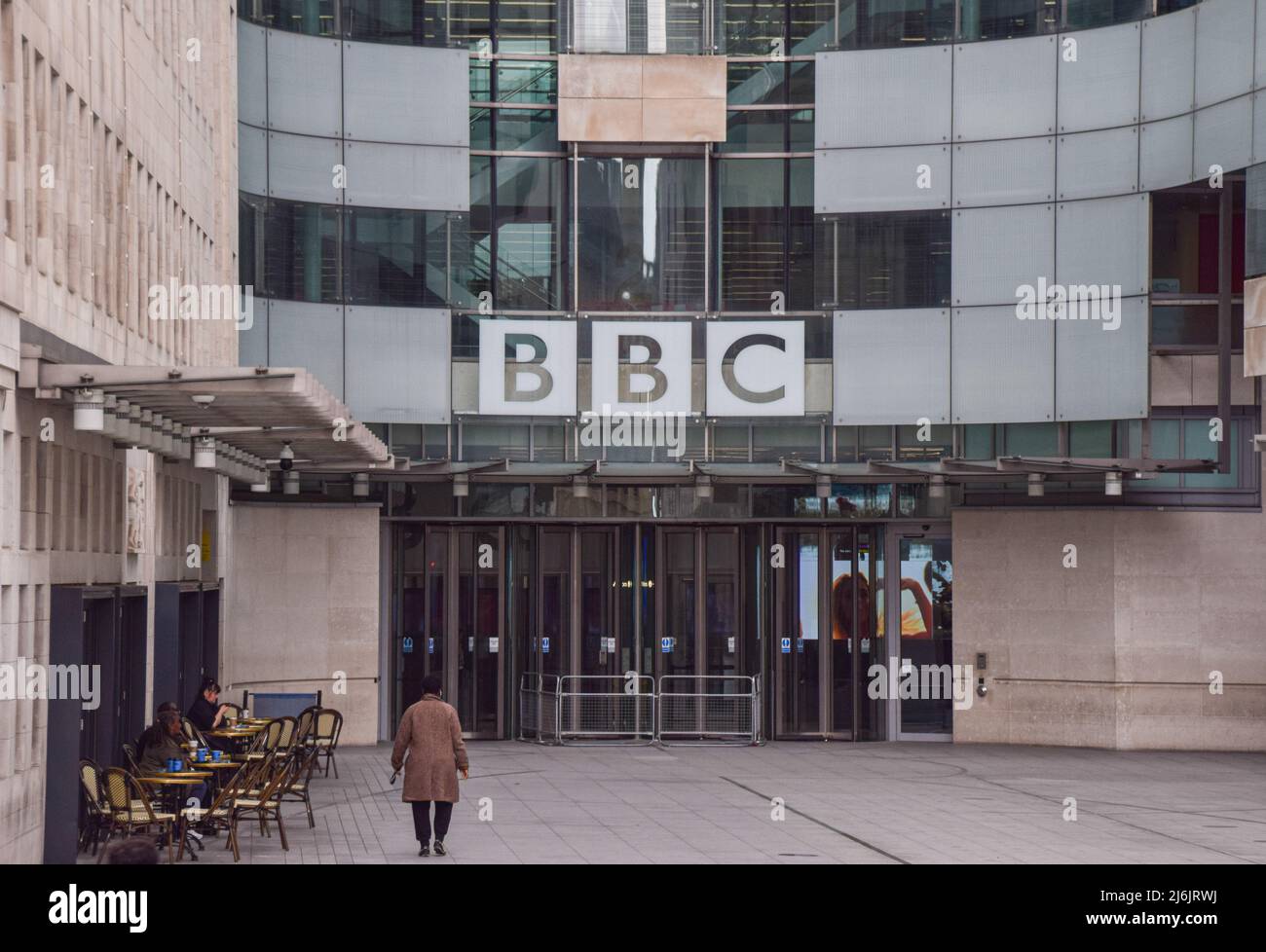 General view of Broadcasting House, BBC headquarters in central London ...