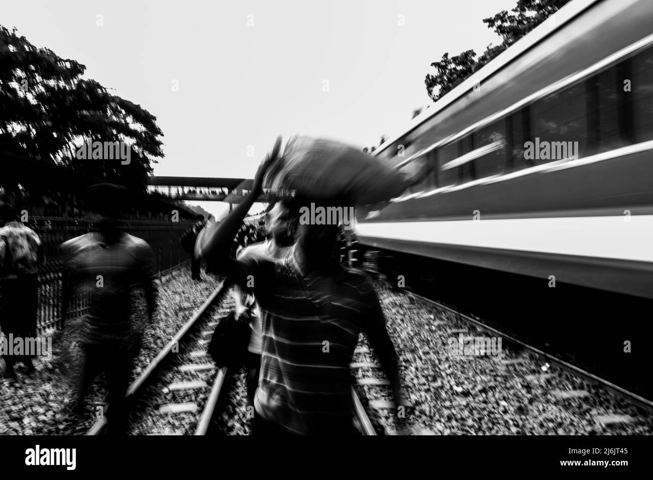 Journey by train to celebrate the biggest religious festival Eid-Ul-Fitr. Stock Photo