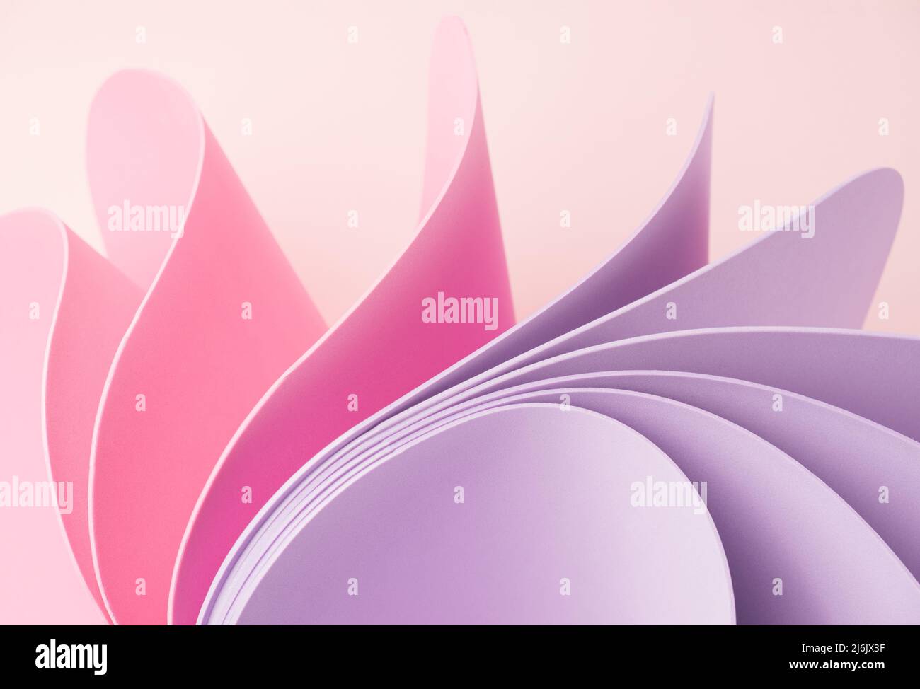 Dynamic motion abstract elements with pink and periwinkle sheets. Elegant abstract background Stock Photo