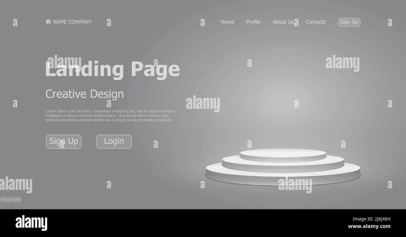 Design concept product presentation landing page website - Vector ...