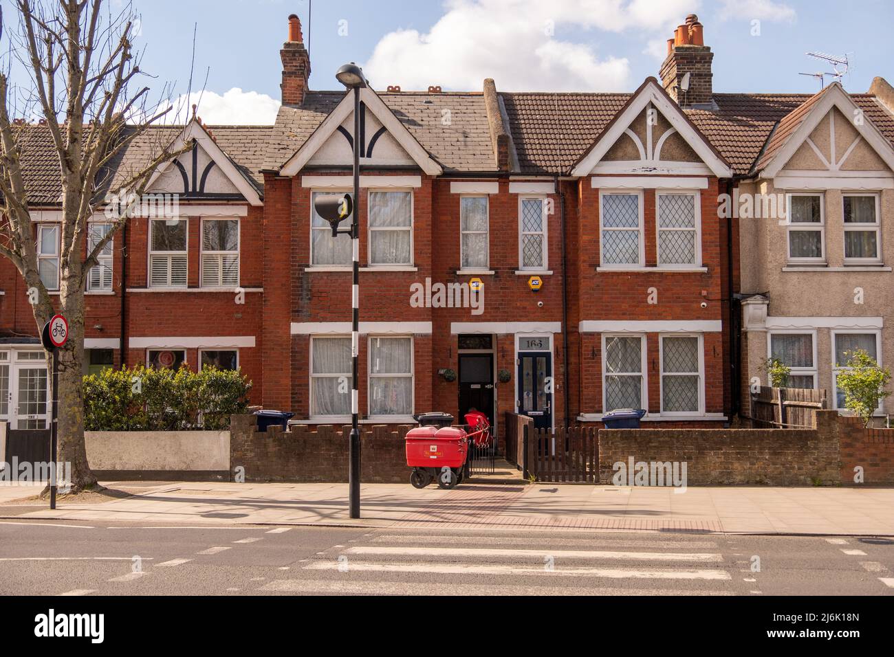 London April 2022 Terraced houses in Northfields area of Ealing