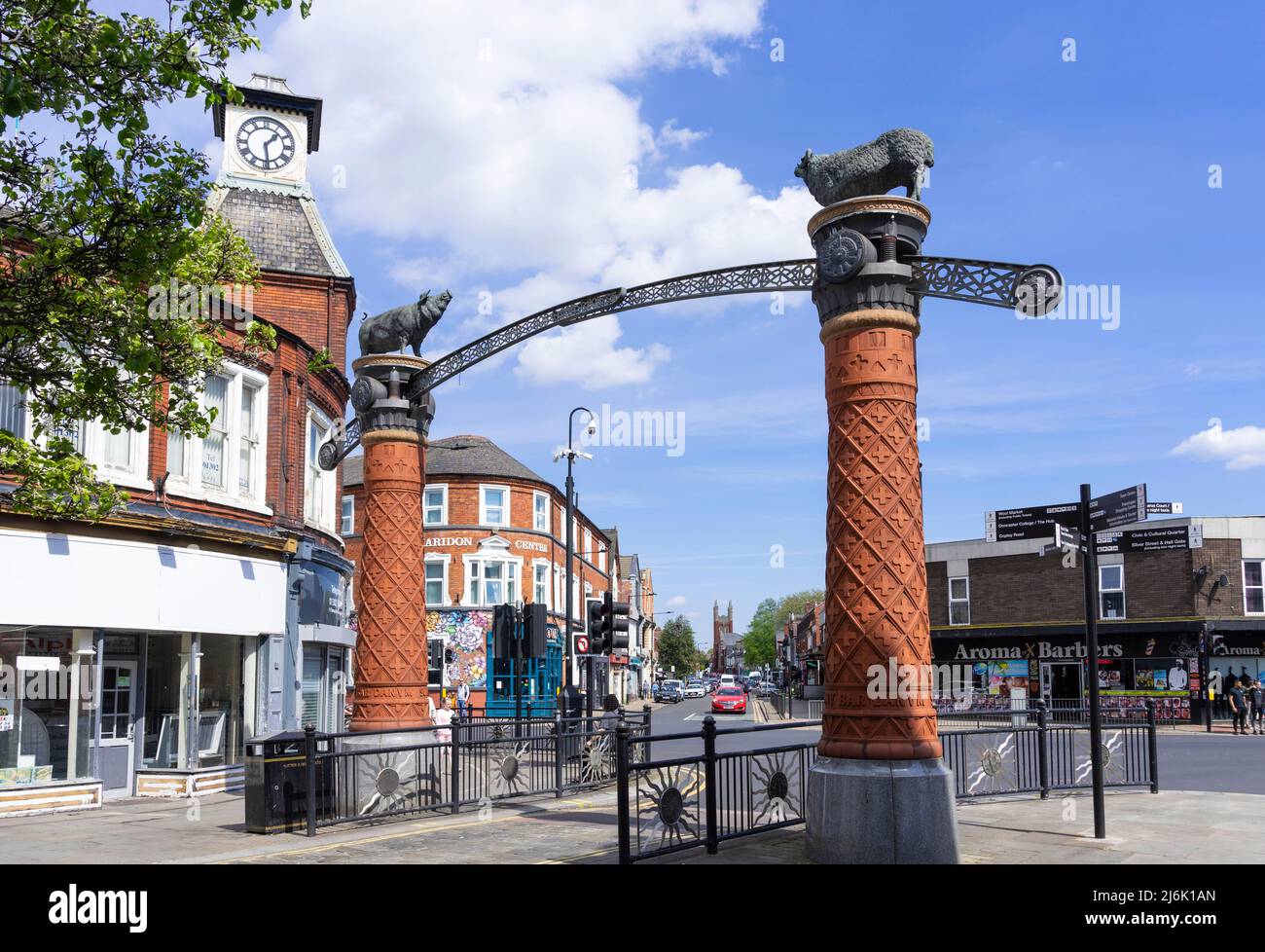 Sunny Bar Gateway by Sebastien Boyesen in Doncaster town centre Market place Doncaster South Yorkshire England  UK GB Europe Stock Photo