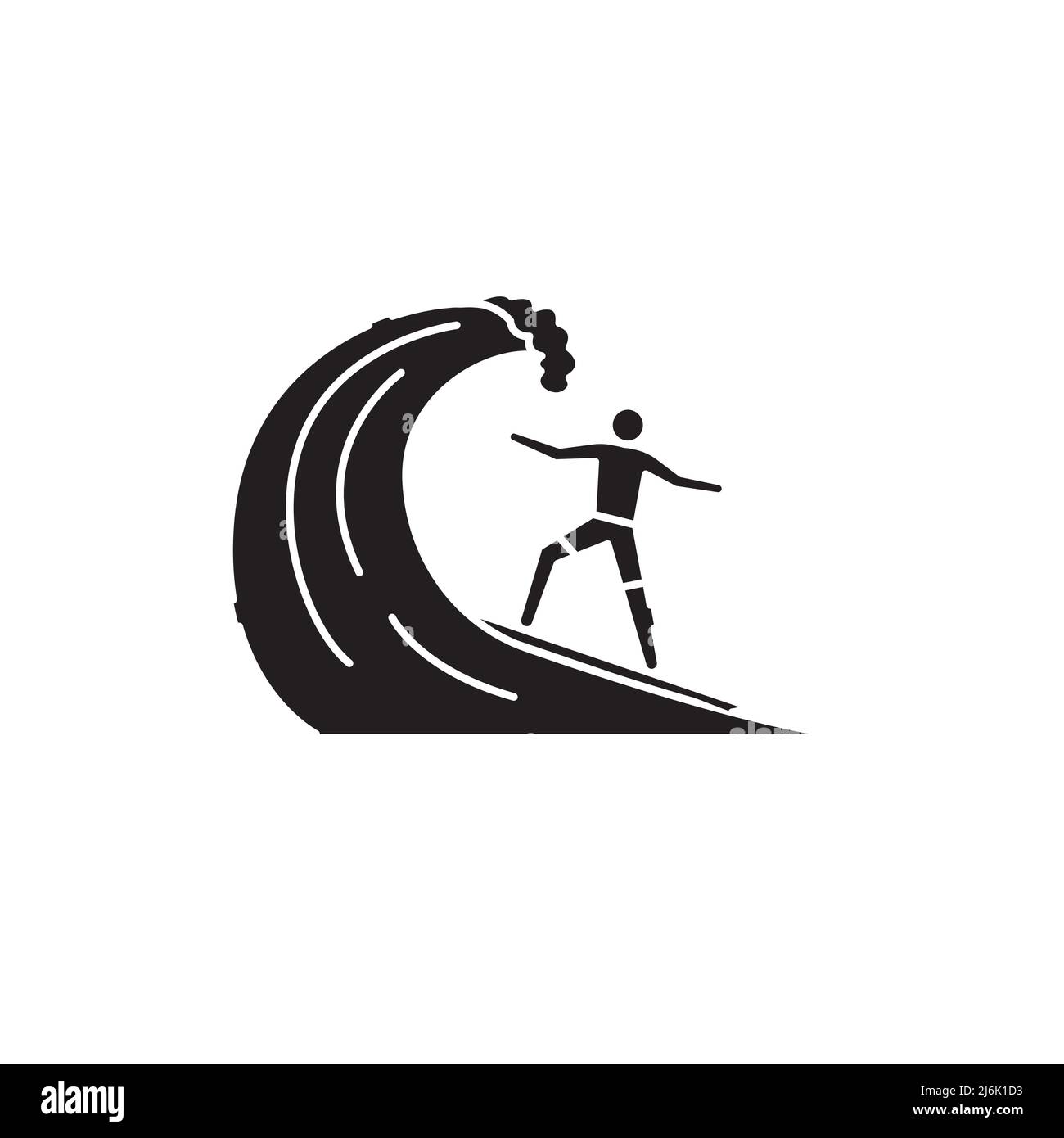 Surfing adventure clipart Black and White Stock Photos & Images - Alamy