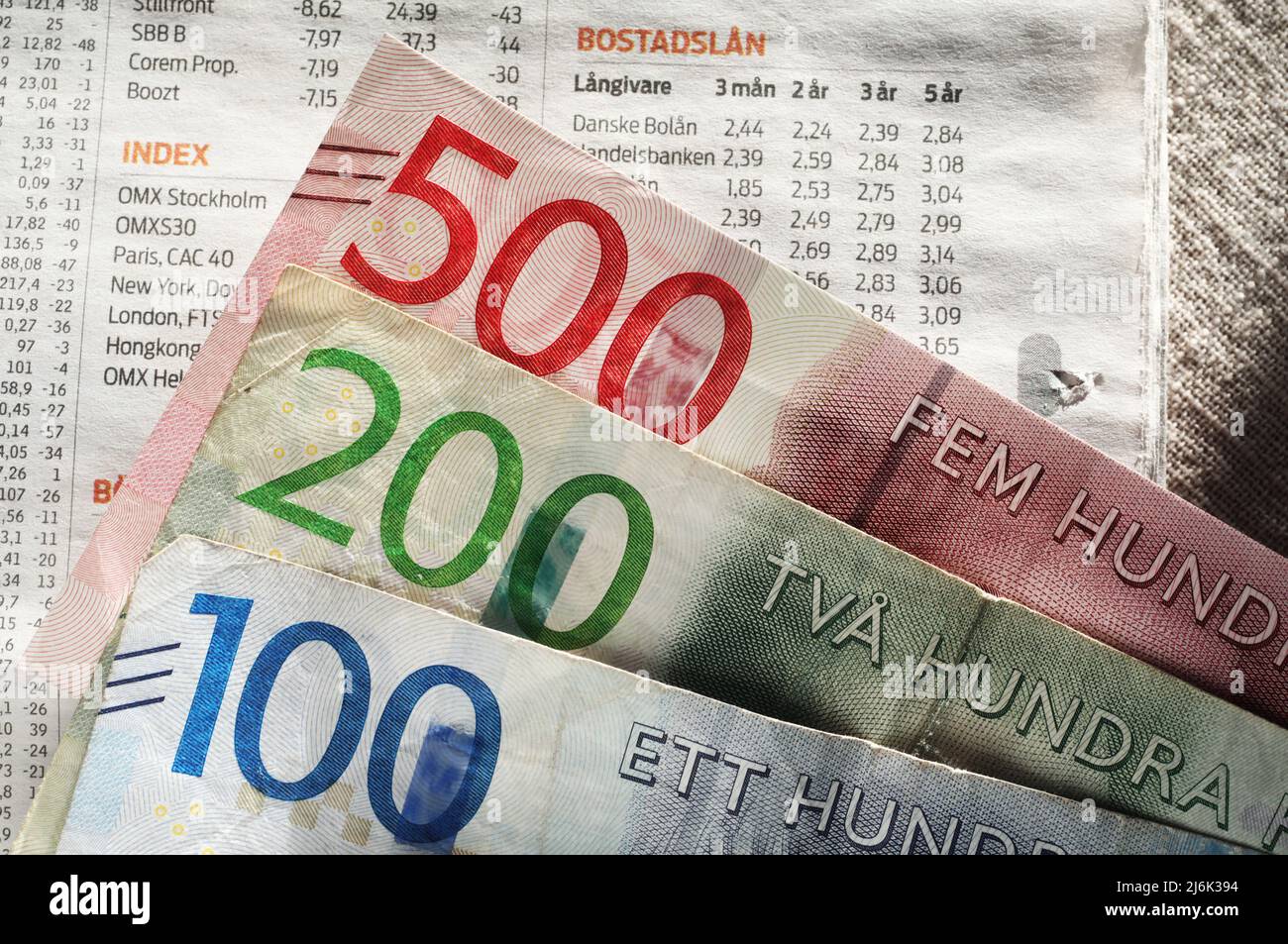 A financial page in the daily newspaper that shows the banks' current  mortgage rates Stock Photo - Alamy