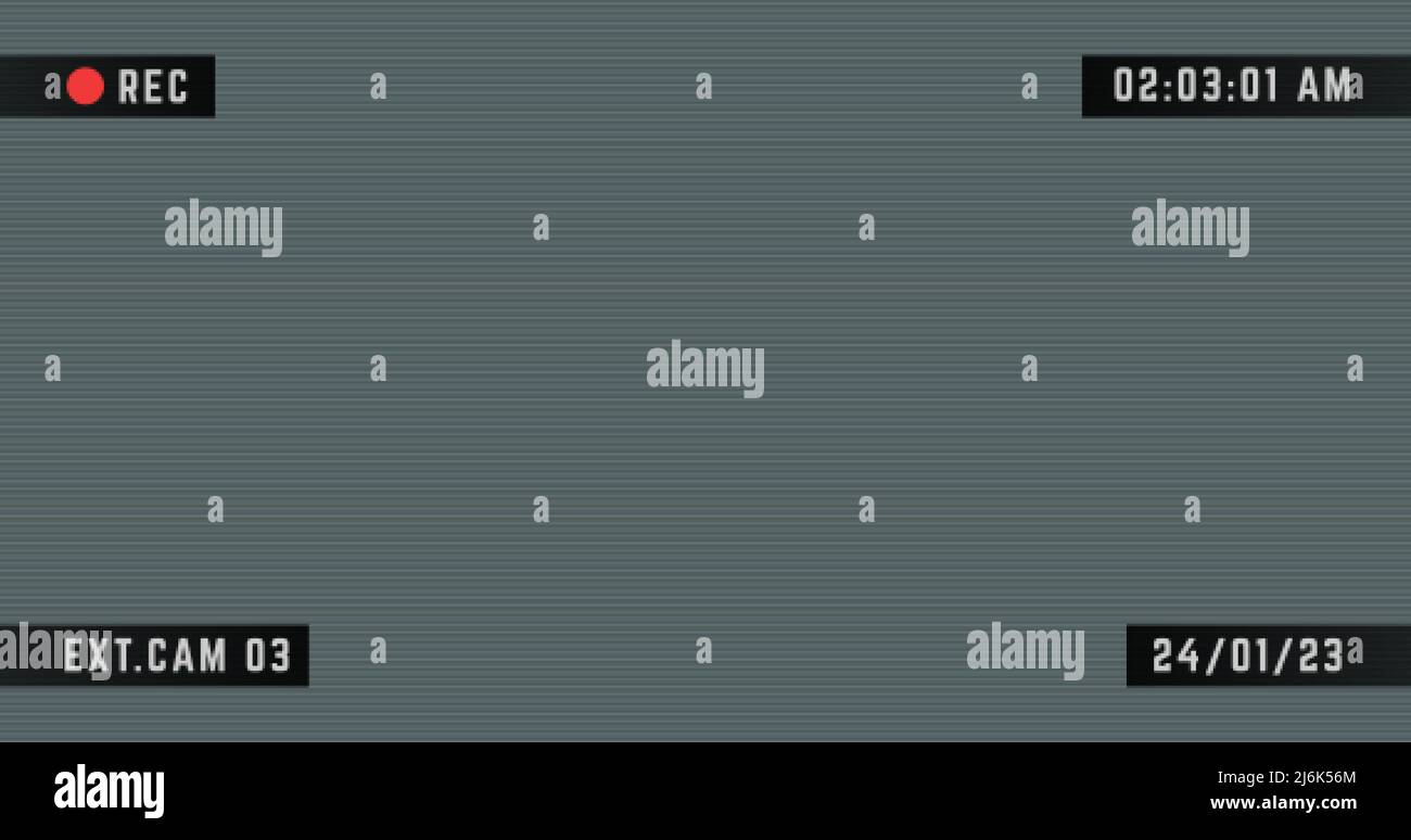 Security video camera frame. Camcorder ui overlay. Videocamera frame