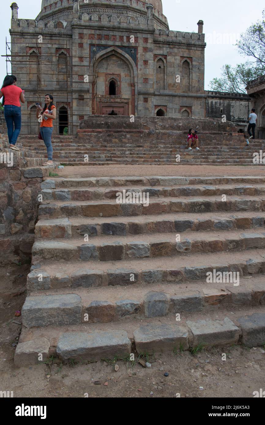 Building at Lodhi garden which is known as Bara Gumbad. Stock Photo