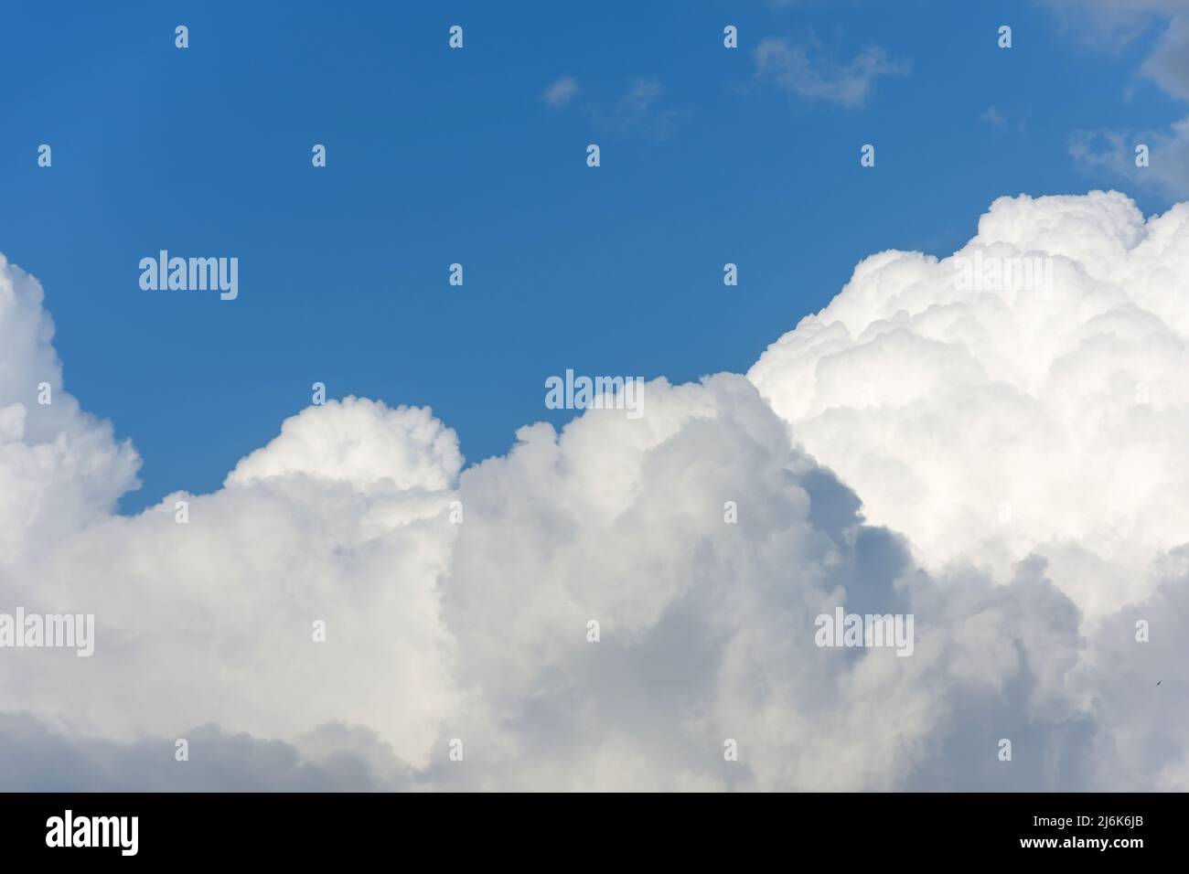 Natural daylight and white clouds floating on blue sky Stock Photo