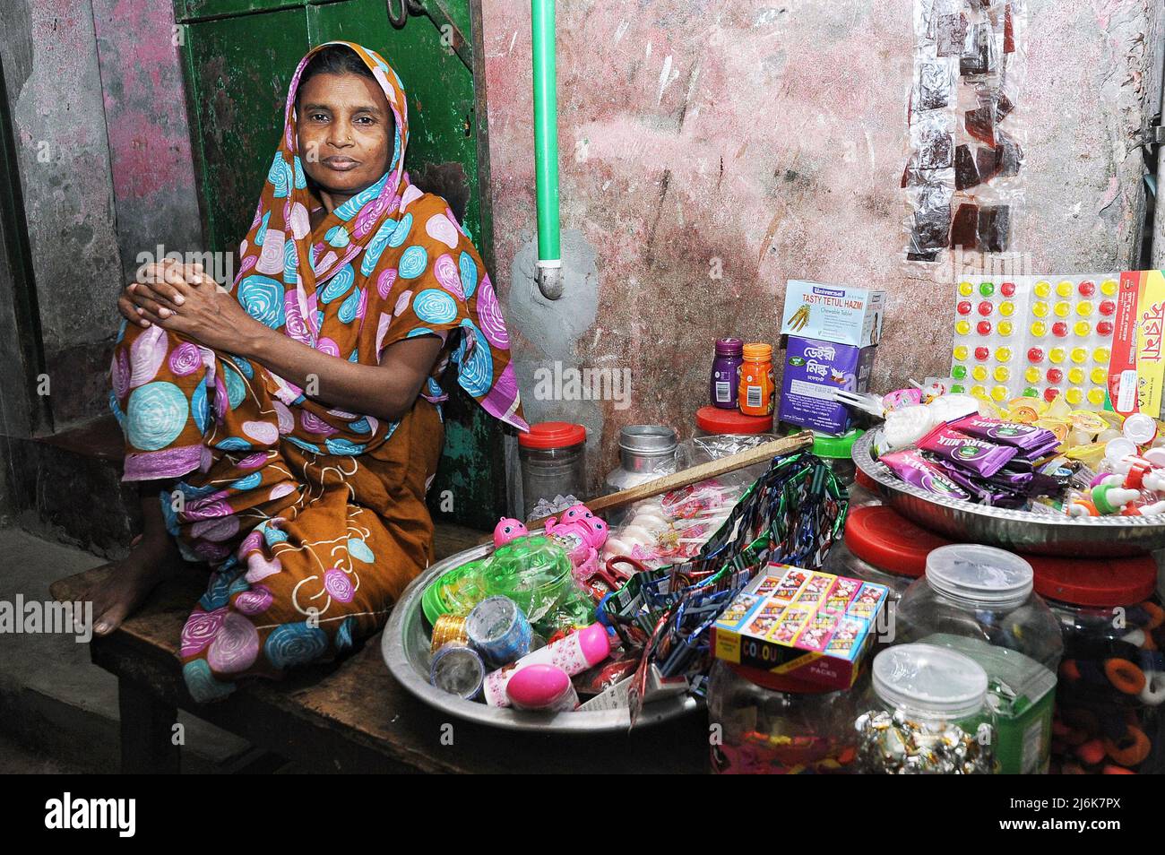 Dhaka, Bangladesh. 2nd May 2022. People at the Bihari Camp making preparations for Eid al-Fitr. Also known as the Geneva camp, it has about 50 thousand Urdu speaking Indian & Pakistani people living at the camp. The Bihari minority remain some of Bangladesh’s most marginalized communities. Credit: Majority World CIC/Alamy Live News Stock Photo