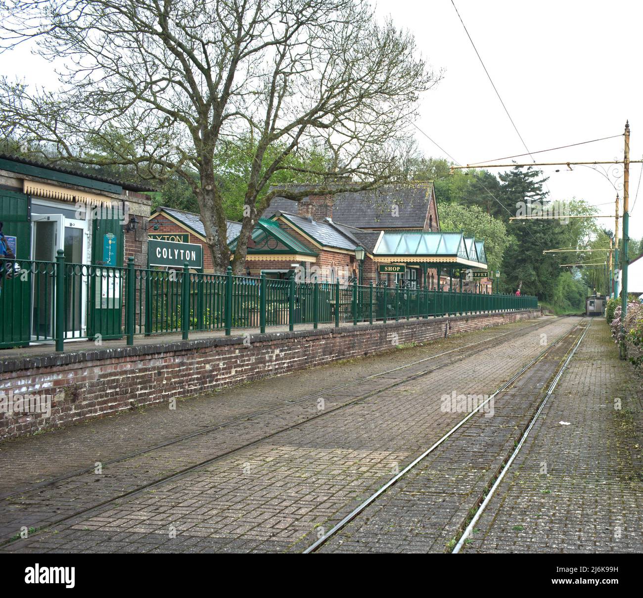 Colyton and Seaton electrc tram in Devon UK Stock Photo