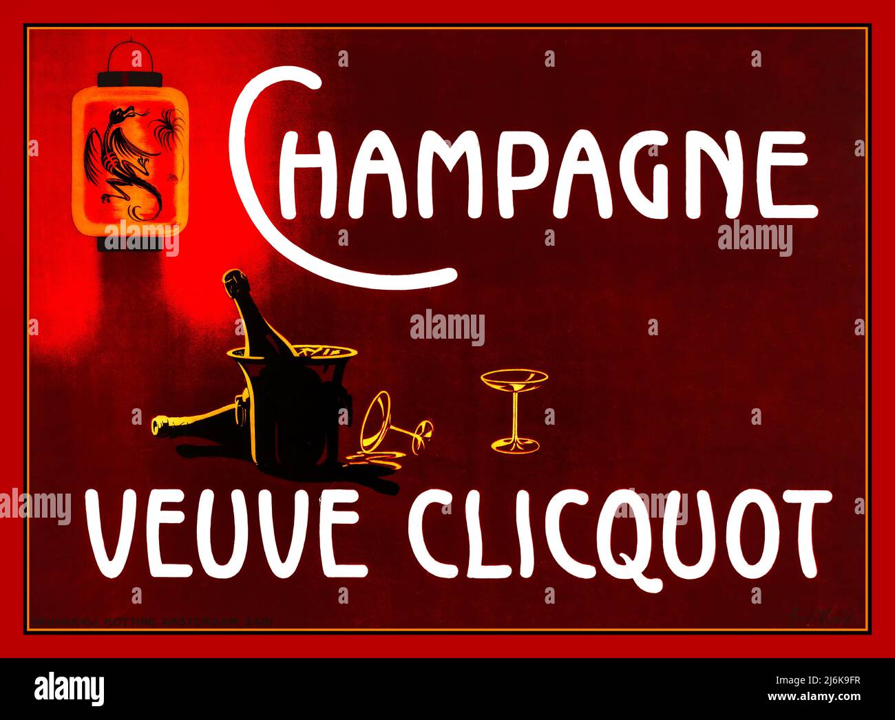 VEUVE CLICQUOT Vintage Champagne Poster Champagne Veuve Clicquot 1900s  Dutch Poster Advertisement by Arnold van Roessel Stock Photo - Alamy