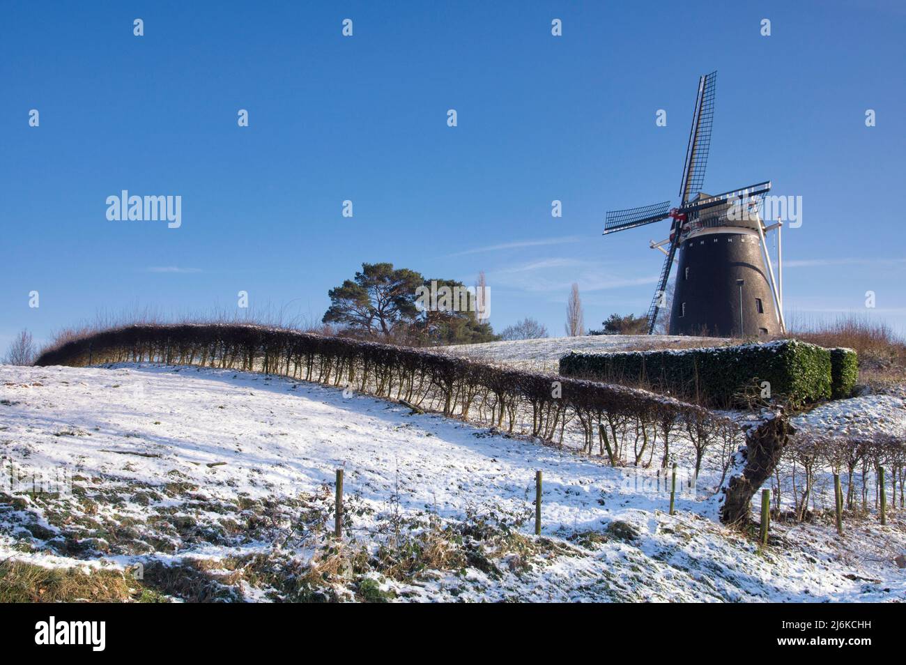 Windmill Op de Vrouweheide close to Ubachsberg Stock Photo