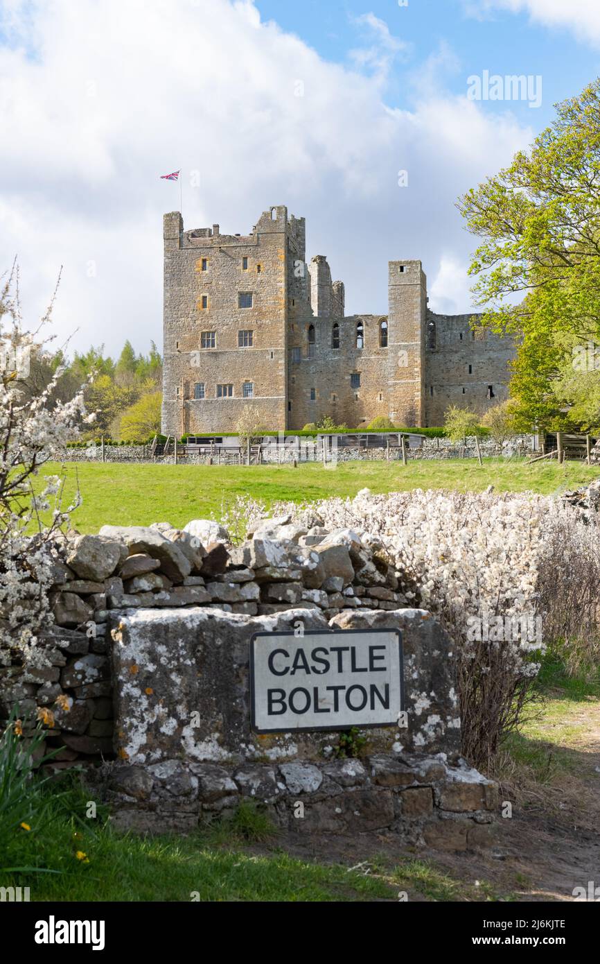 Bolton Castle, Castle Bolton village, Wensleydale, Yorkshire Dales