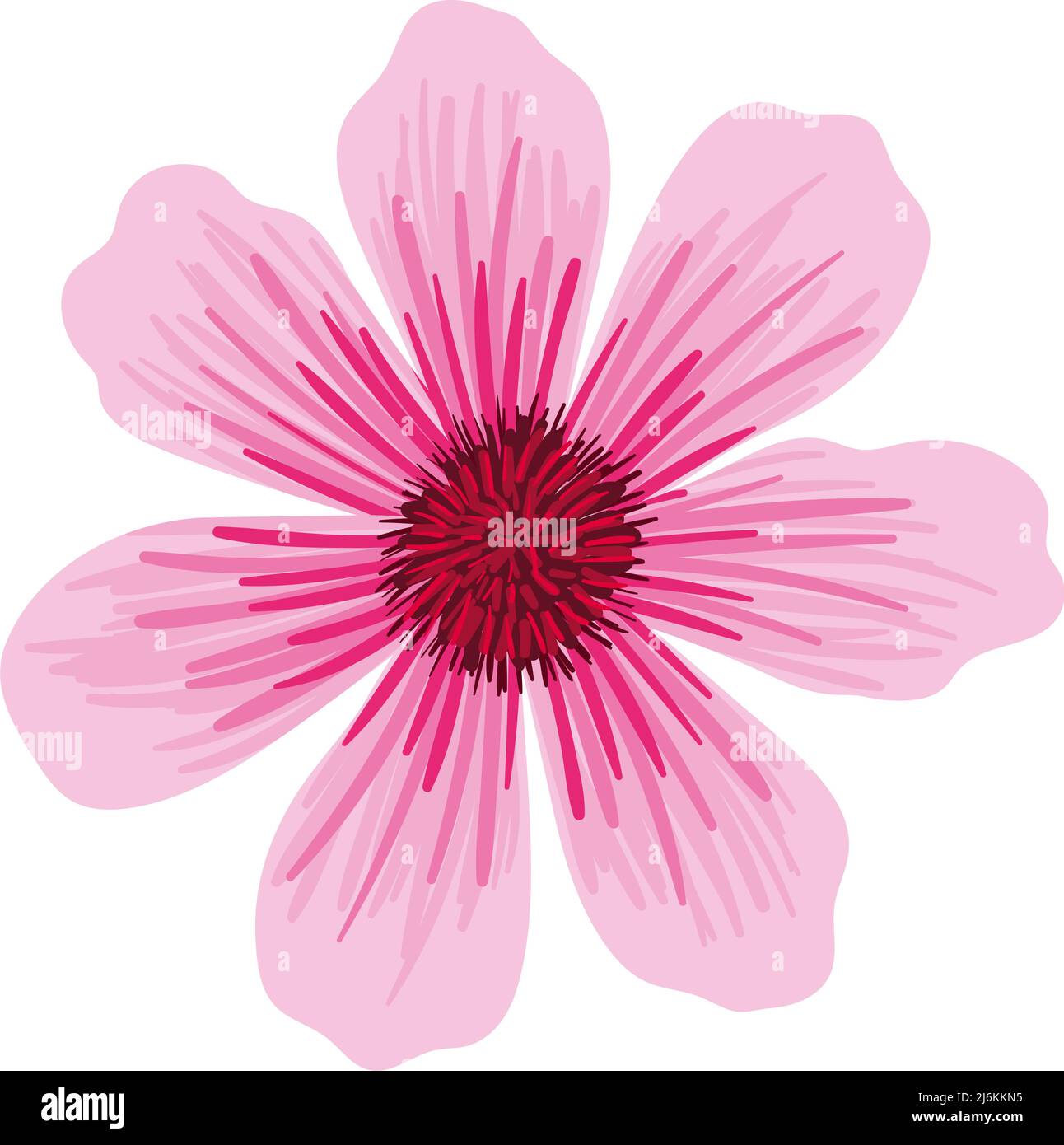 flower with pink leaves Stock Vector Image & Art - Alamy