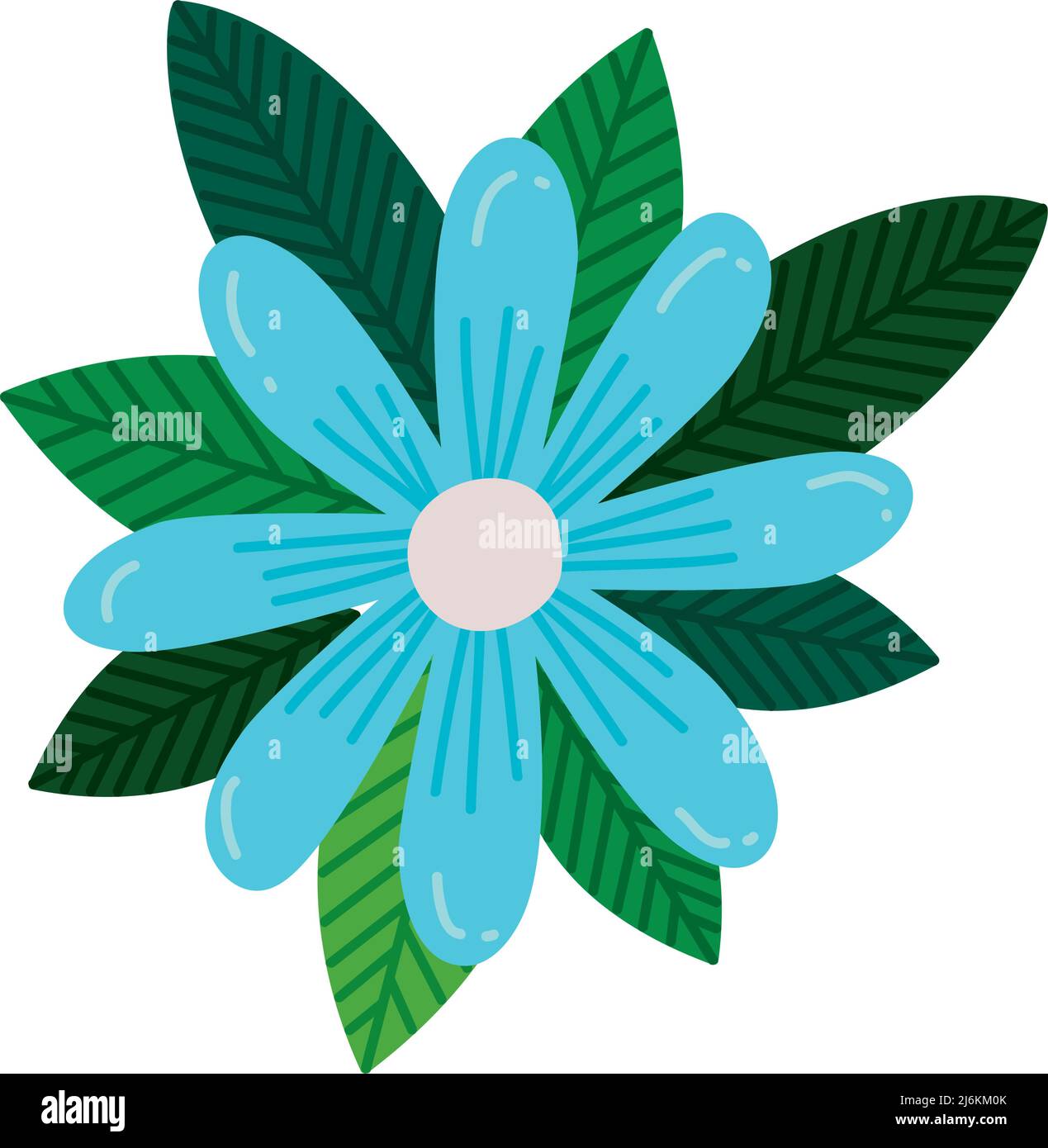 cute blue flower Stock Vector Image & Art - Alamy