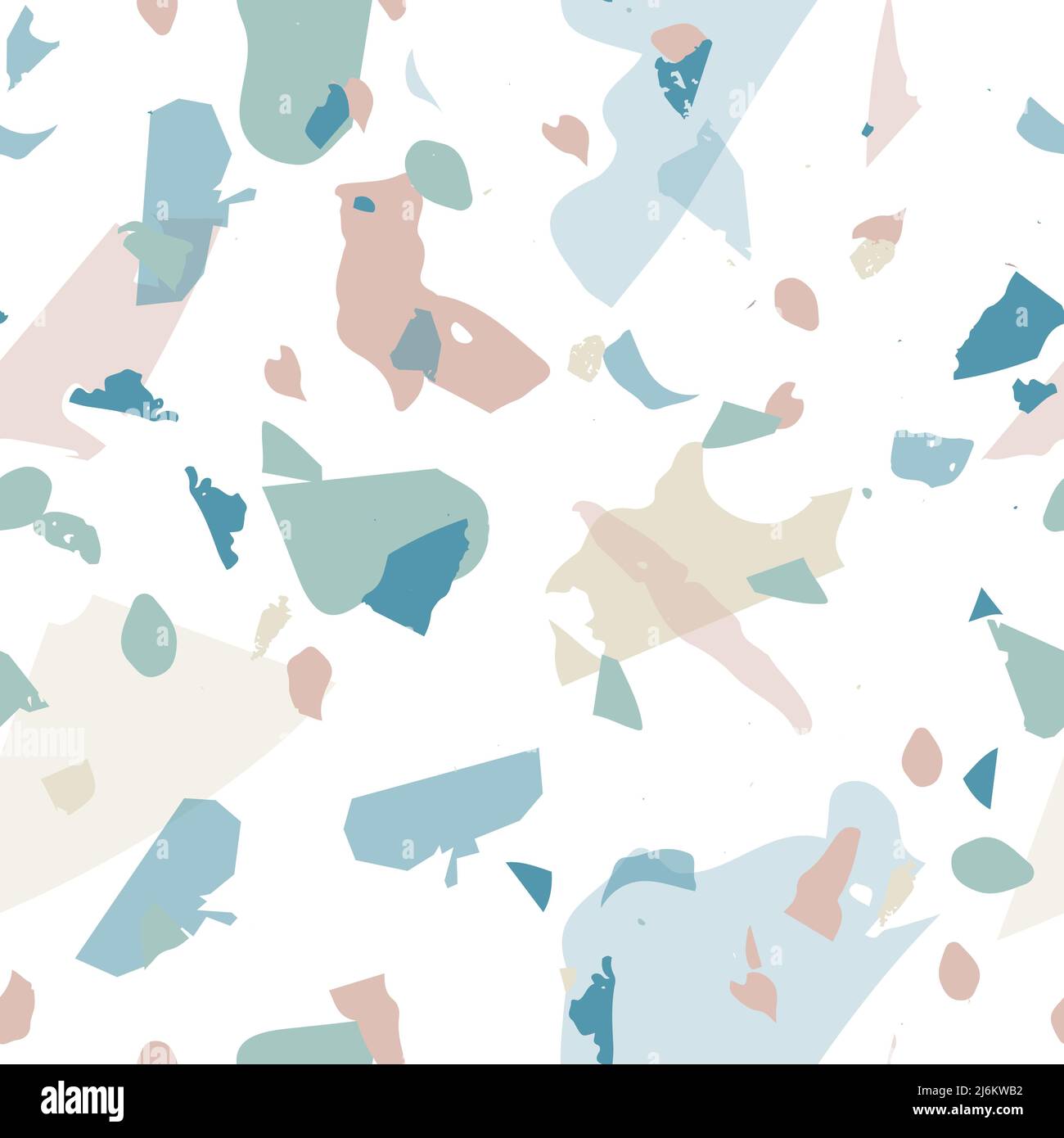 Terrazzo seamless pattern. Blue classic flooring texture. Terrazzo ...