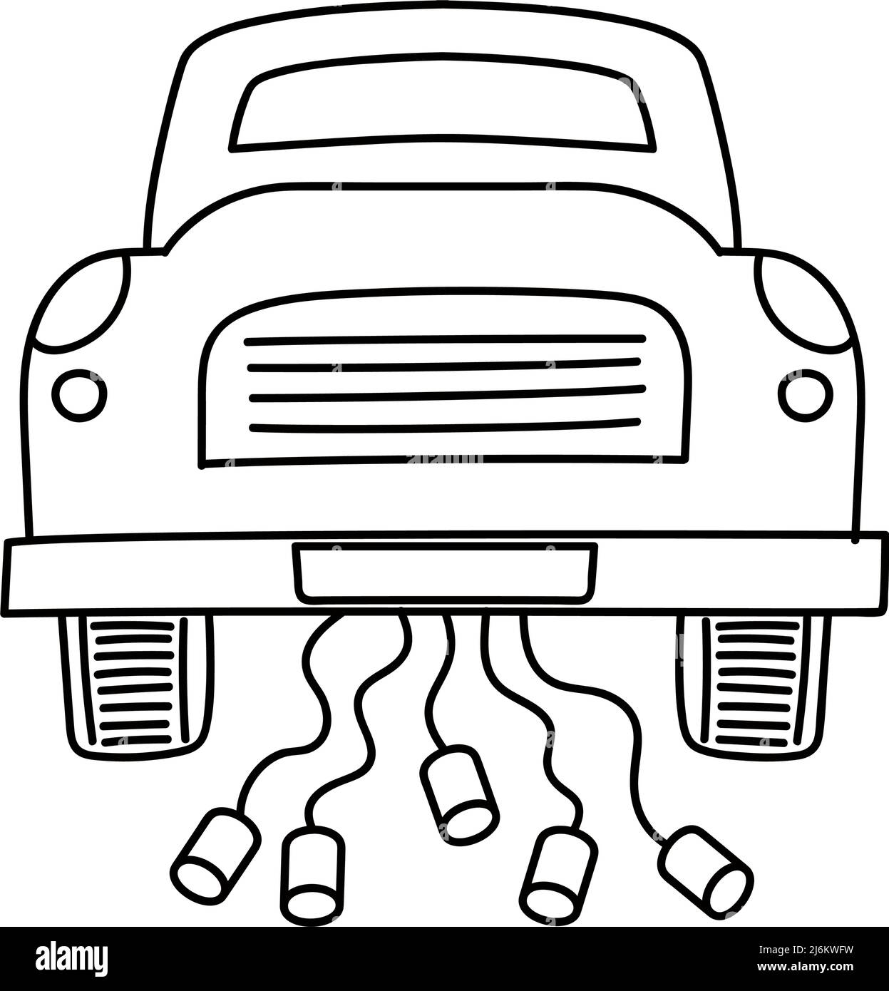 just married car Stock Vector Image & Art - Alamy