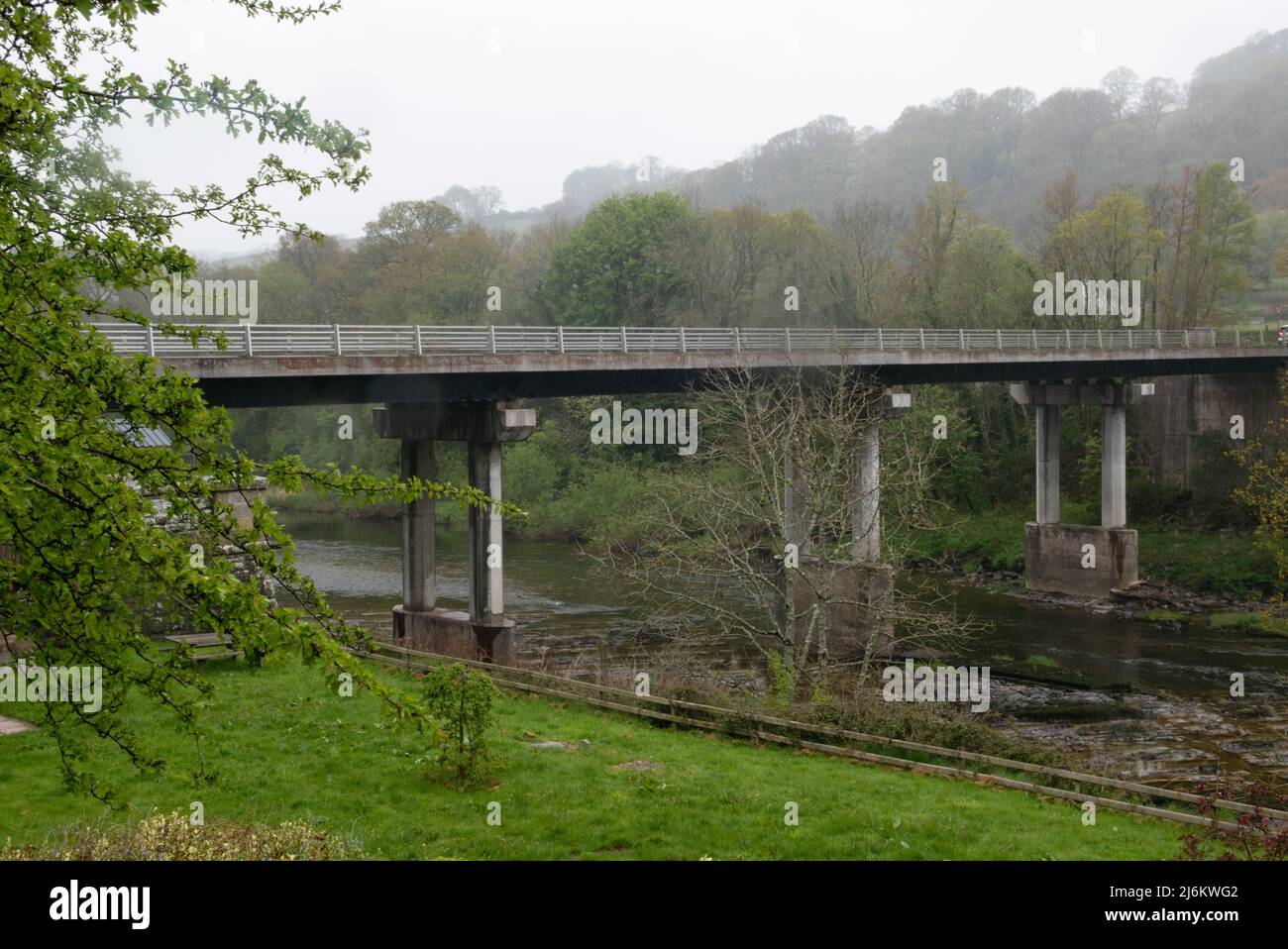Erwood Bridge over the River Wye, Powys, Wales, UK Stock Photo