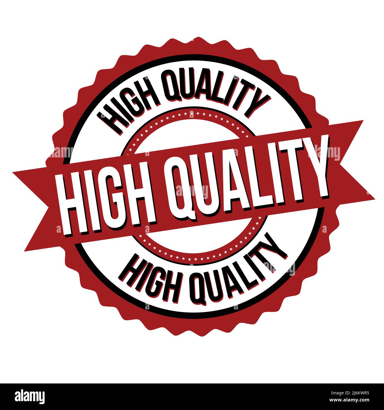 High quality label or sticker on white background, vector illustration ...