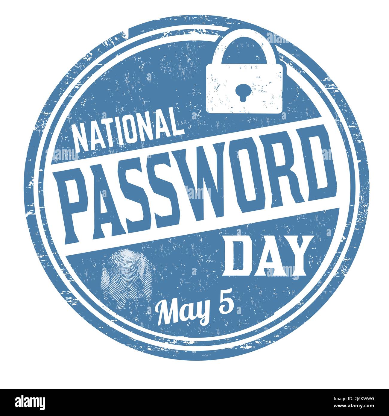 National password day sign or stamp on white background, vector