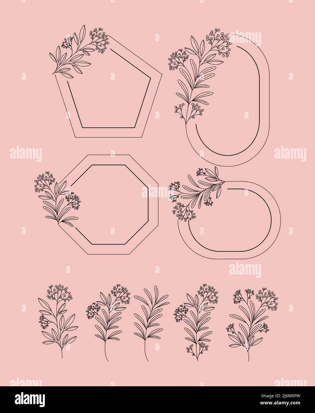 branches and classical frames Stock Vector Image & Art - Alamy