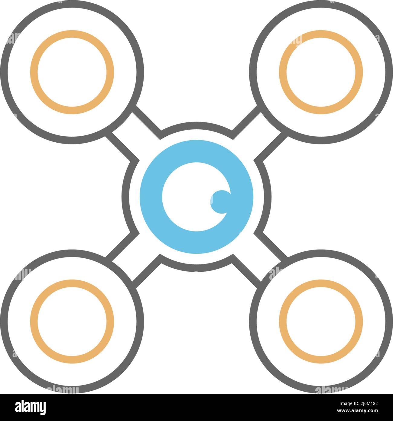 Drone icon logo design illustration vector template Stock Vector