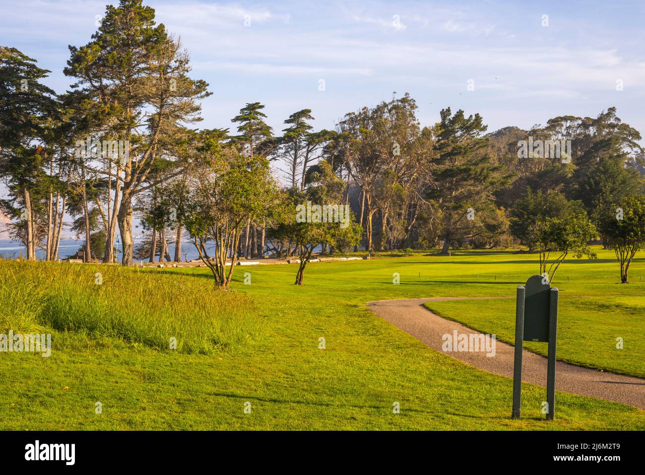 Morro Bay Golf Course on an April morning. Morro Bay, California, USA. Stock Photo