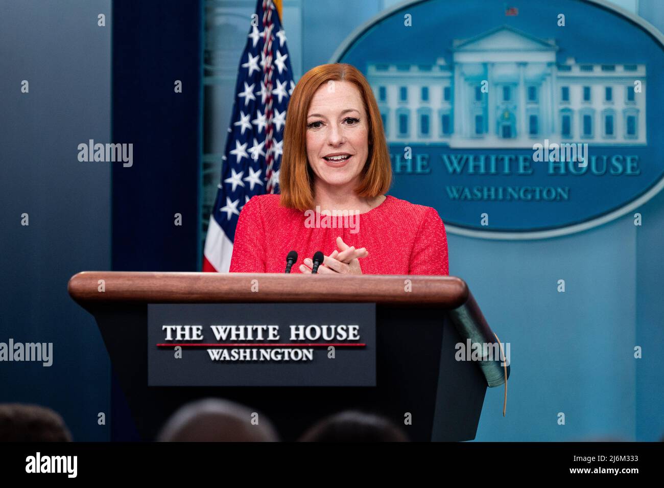White House Press Secretary Jen Psaki speaks at a press briefing in the ...