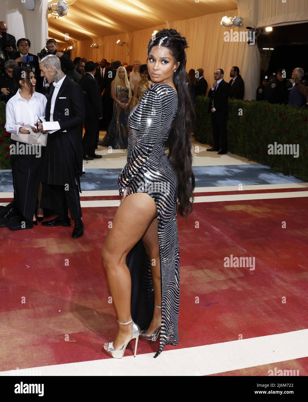 Ciara arrives on the red carpet for The Met Gala at The Metropolitan Museum of Art celebrating the Costume Institute opening of 'In America: An Anthology of Fashion' in New York City on Monday, May 2, 2022.       Photo by John Angelillo/UPI Stock Photo