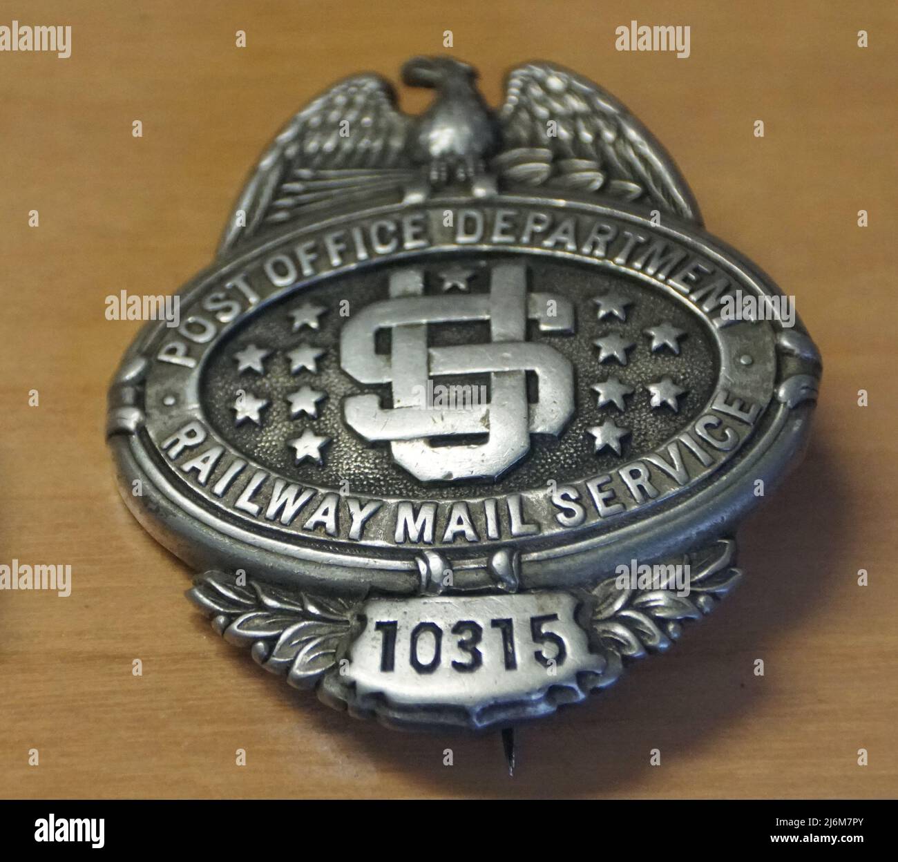 Strasburg, Pennsylvania, U.S.A March 26, 2022 The silver badge of