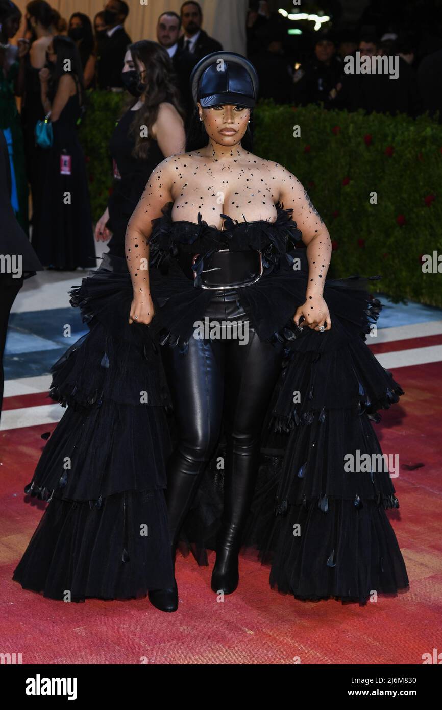 New York, USA. 2nd May, 2022. Nicki Minaj wearing Burberry while walking on  the red carpet at the 2022 Metropolitan Museum of Art Costume Institute  Gala celebrating the opening of the exhibition