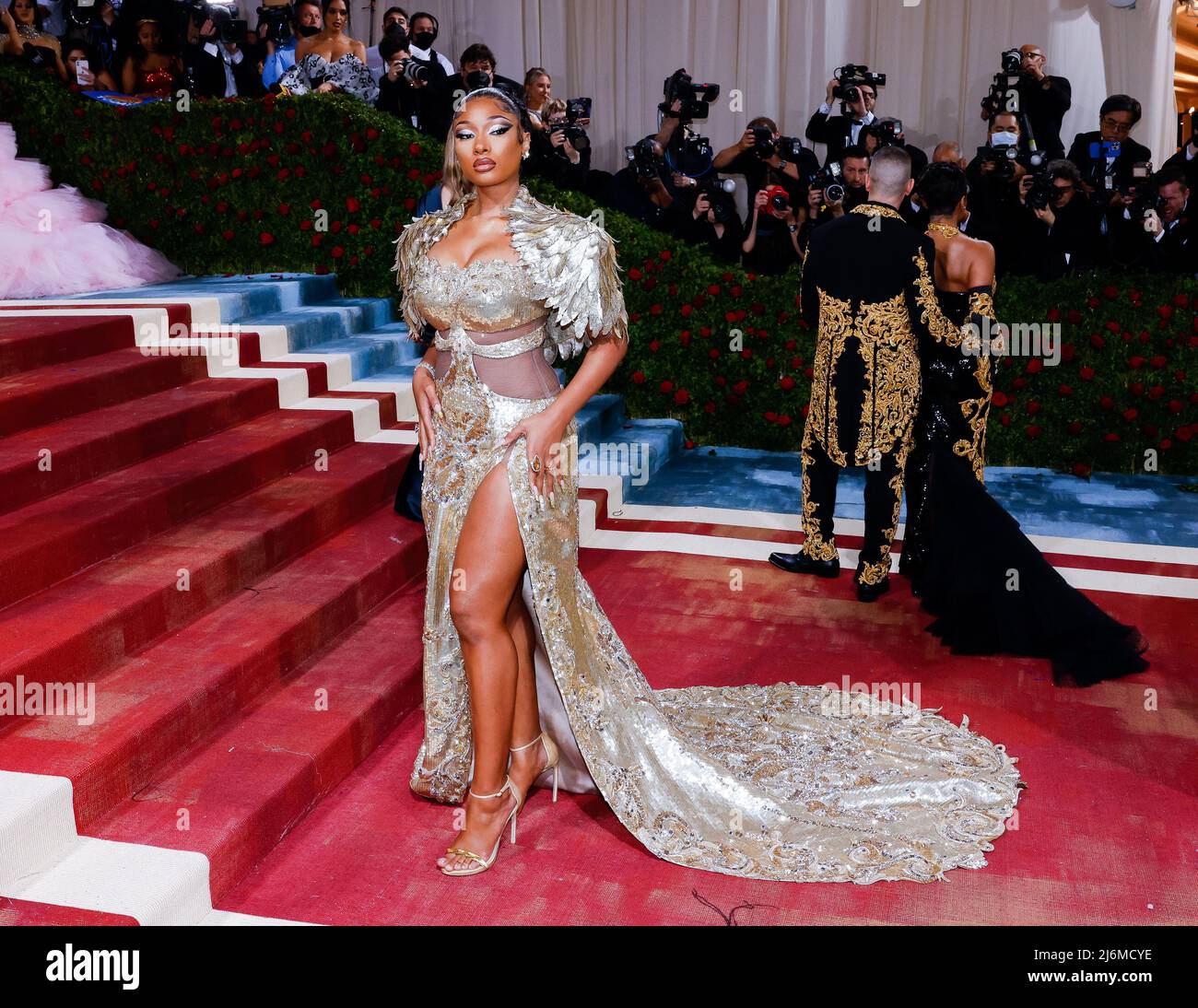 New York, United States. 03rd May, 2022. Cardi B. arrives on the red carpet  for The Met Gala at The Metropolitan Museum of Art celebrating the Costume  Institute opening of "In America: