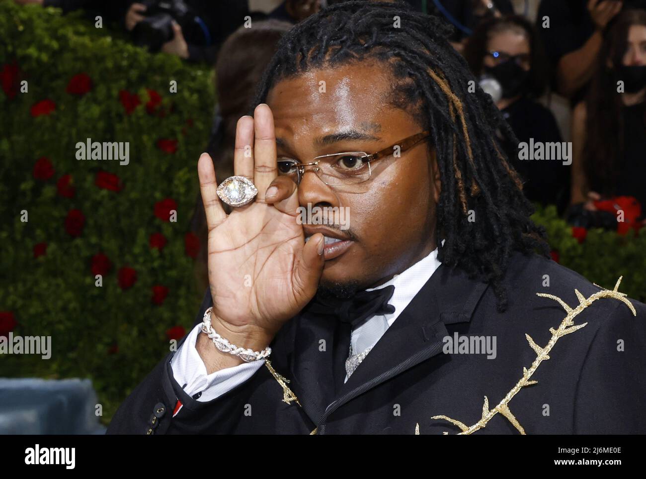 New York, United States. 03rd May, 2022. Gunna arrives on the red carpet for The Met Gala at The Metropolitan Museum of Art celebrating the Costume Institute opening of 'In America: An Anthology of Fashion' in New York City on Monday, May 2, 2022. Photo by John Angelillo/UPI Credit: UPI/Alamy Live News Stock Photo