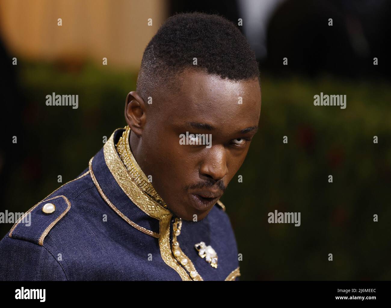 New York, United States. 03rd May, 2022. Ashton Sanders arrives on the red carpet for The Met Gala at The Metropolitan Museum of Art celebrating the Costume Institute opening of 'In America: An Anthology of Fashion' in New York City on Monday, May 2, 2022. Photo by John Angelillo/UPI Credit: UPI/Alamy Live News Stock Photo