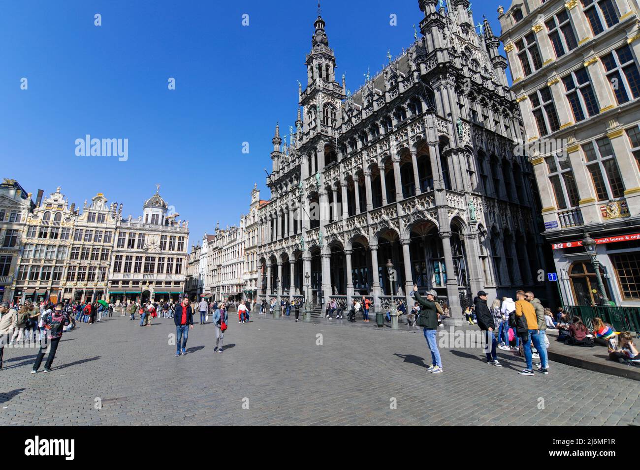 Brussels, Belgium - March 25, 2021: The Grand Place of Brussels, the city centre. Stock Photo