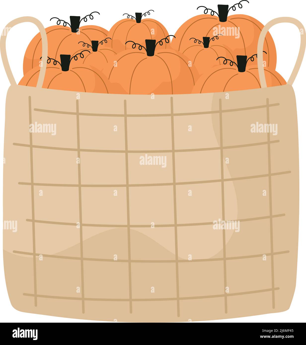 pumpkins basket design Stock Vector Image &amp; Art - Alamy