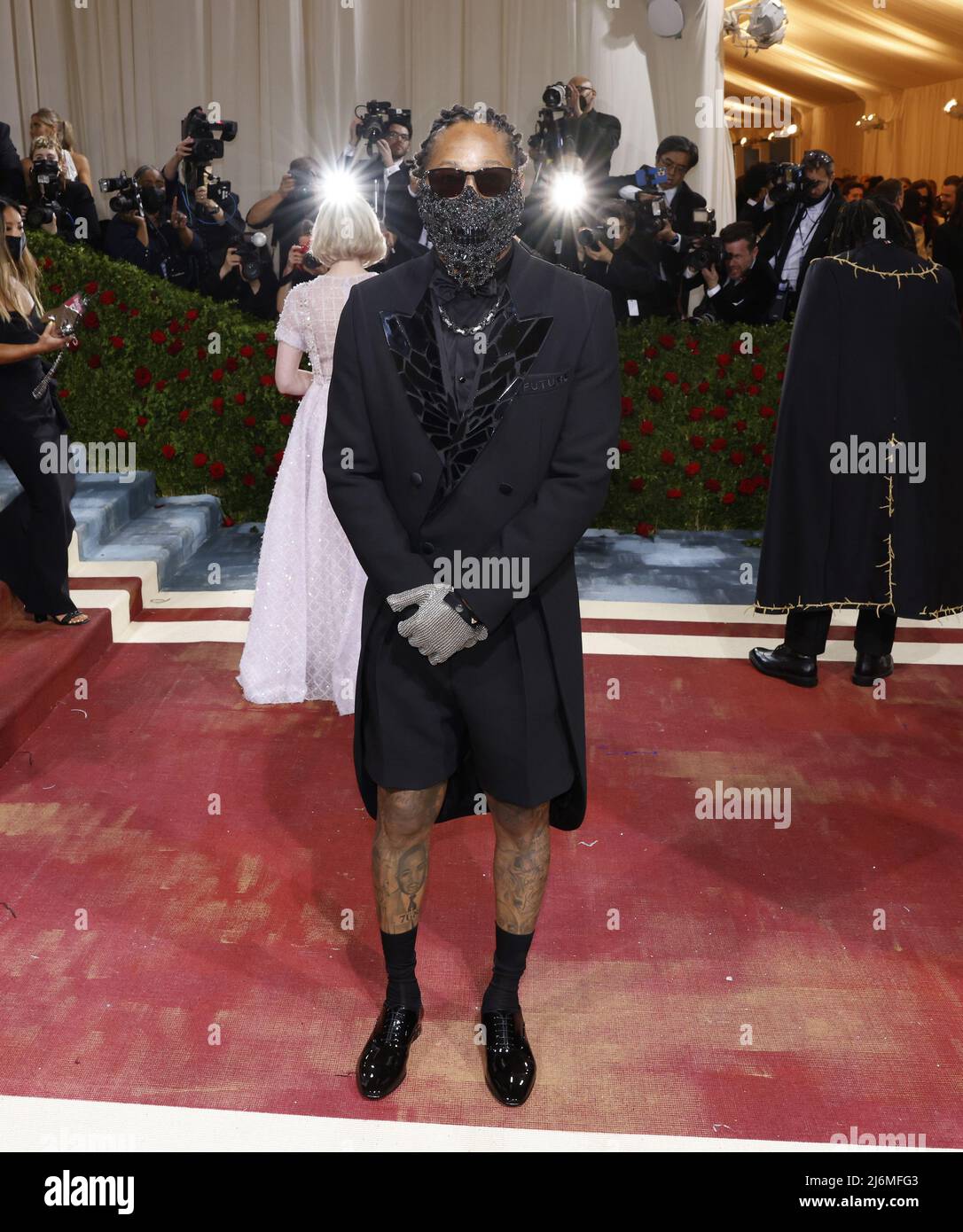 New York, United States. 03rd May, 2022. Future arrives on the red carpet for The Met Gala at The Metropolitan Museum of Art celebrating the Costume Institute opening of 'In America: An Anthology of Fashion' in New York City on Monday, May 2, 2022. Photo by John Angelillo/UPI Credit: UPI/Alamy Live News Stock Photo