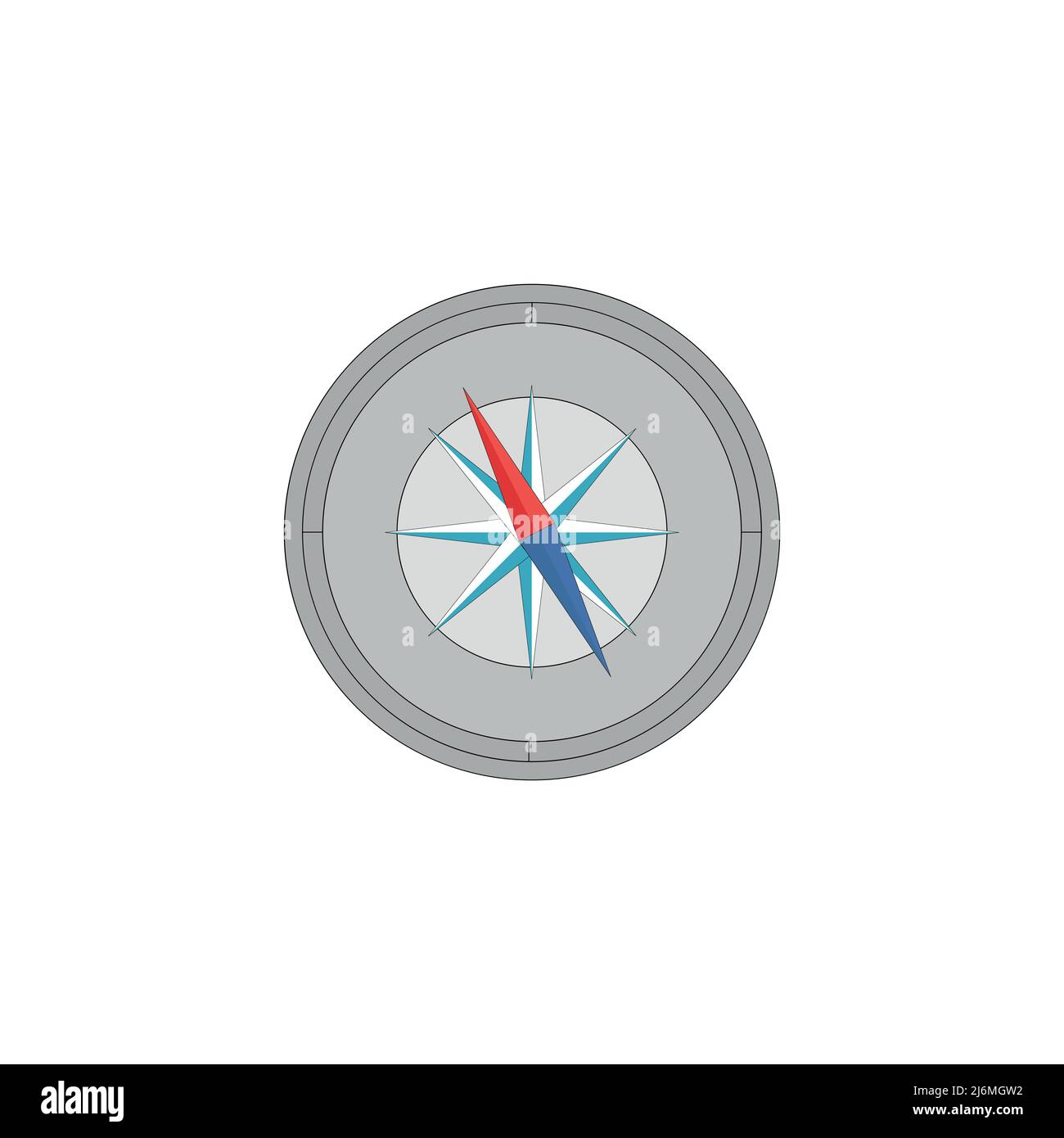 Compass in retro style. Vector art illustration. Travel vector icon ...