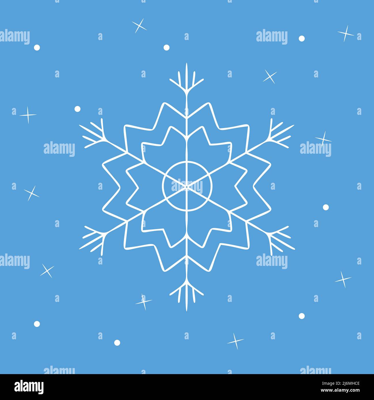 Snowflake winter. Design element. Flat vector illustration Stock Vector ...