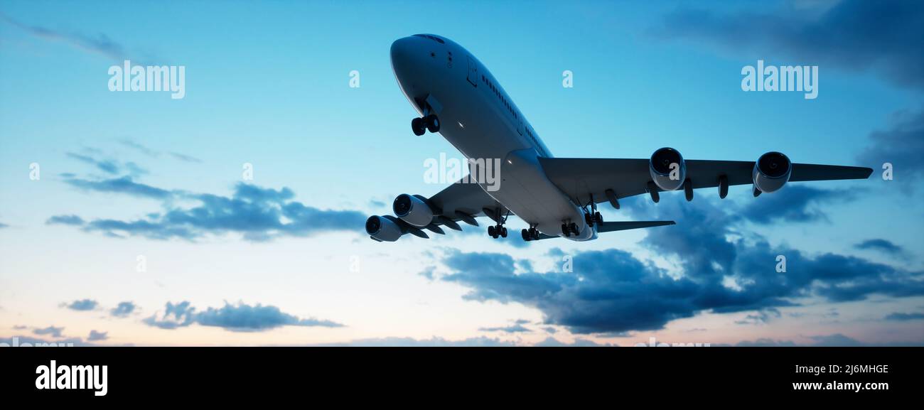 Plabe Rising Modern white passenger jetliner hi-res stock photography and images - Alamy