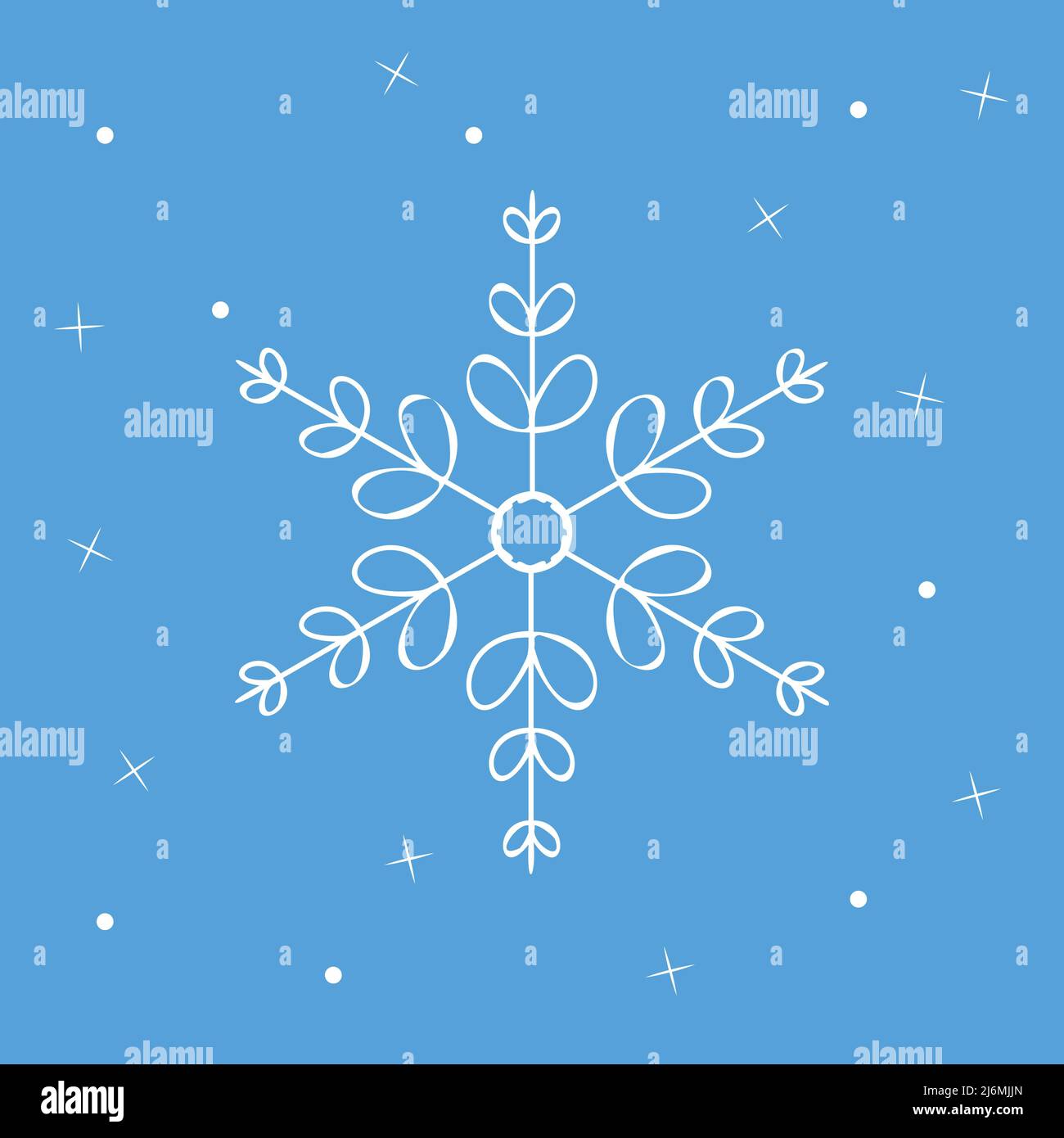 Snowflake winter. Design element. Flat vector illustration Stock Vector ...