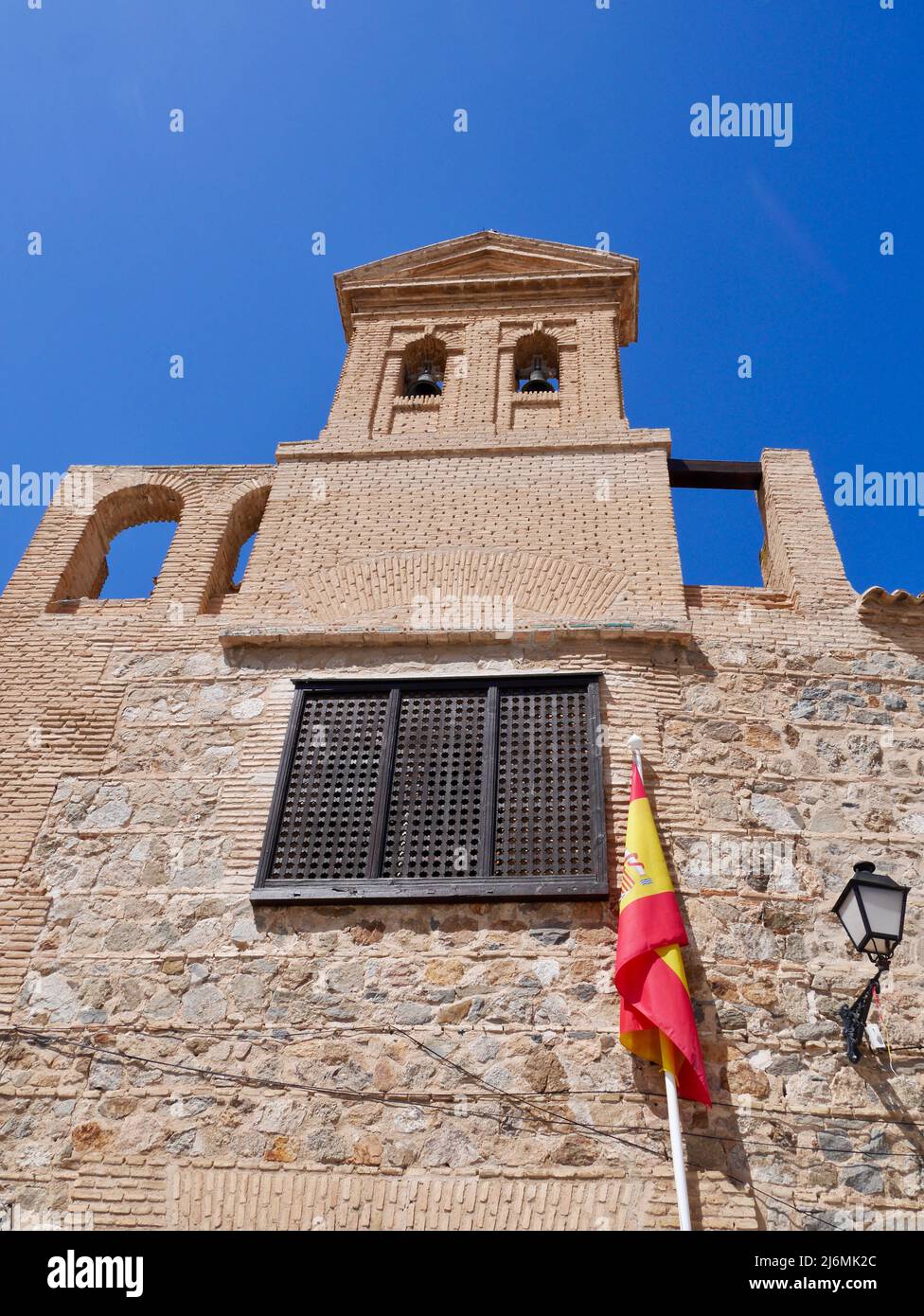 Outdoor view of Transito synagogue housing Sefardi museum in Jewish quarter of Toledo, Castile La Mancha, Spain. High quality photo Stock Photo