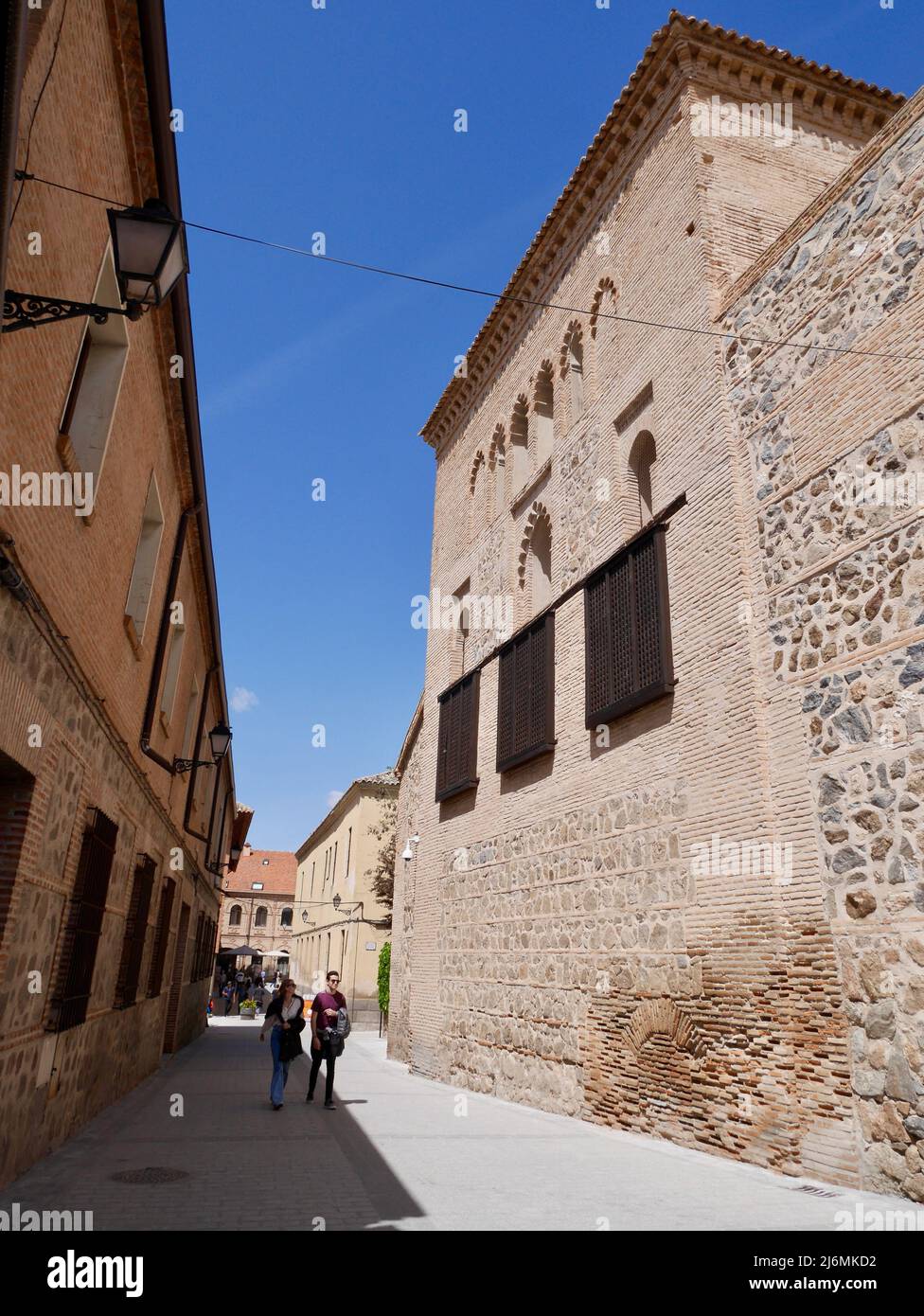 Outdoor view of Transito synagogue housing Sefardi museum in Jewish quarter of Toledo, Castile La Mancha, Spain, 13.04.2022. High quality photo Stock Photo