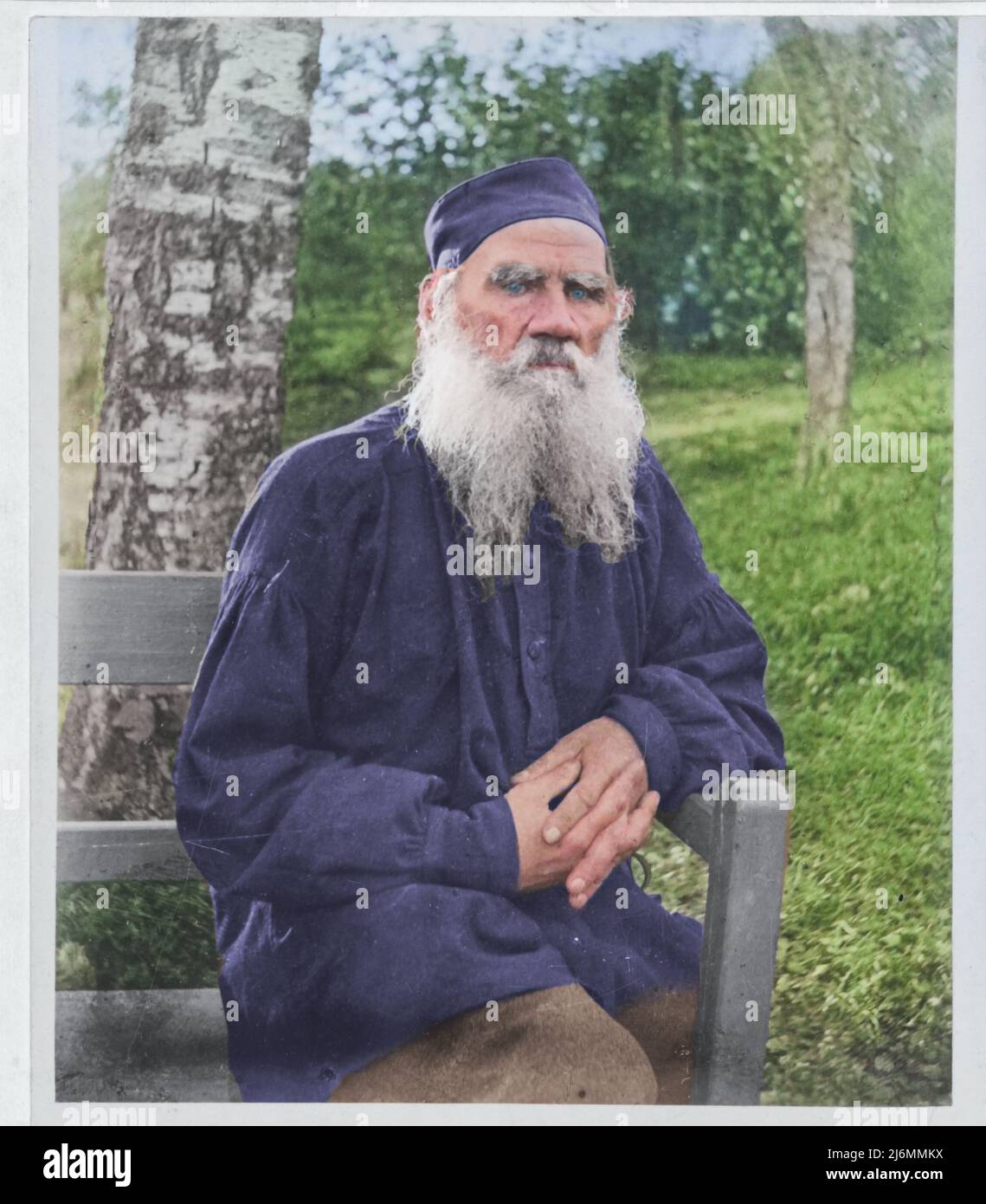 Leo Tolstoy portrait 1897. Stock Photo