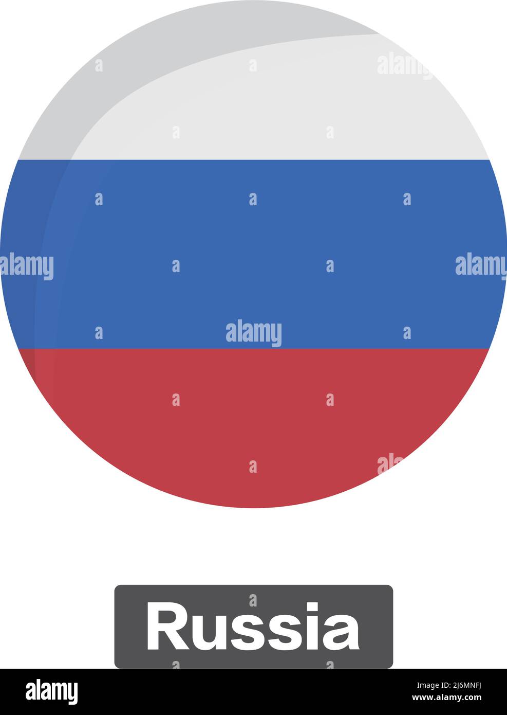 Russia Flat Rounded Flag Icon with Transparent Background 16328914 PNG