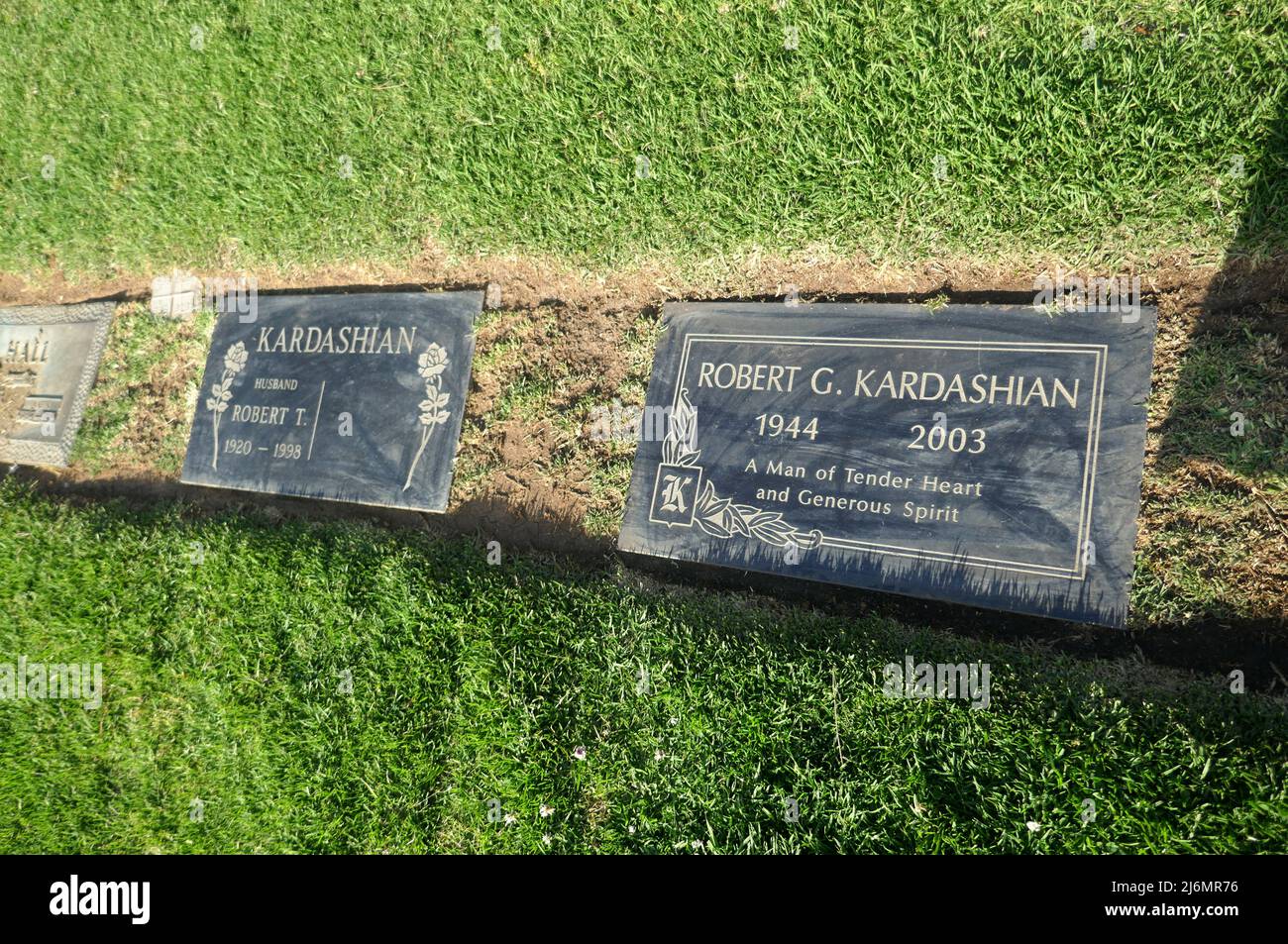 Inglewood, California, USA 29th April 2022 Robert Kardashian's Grave at