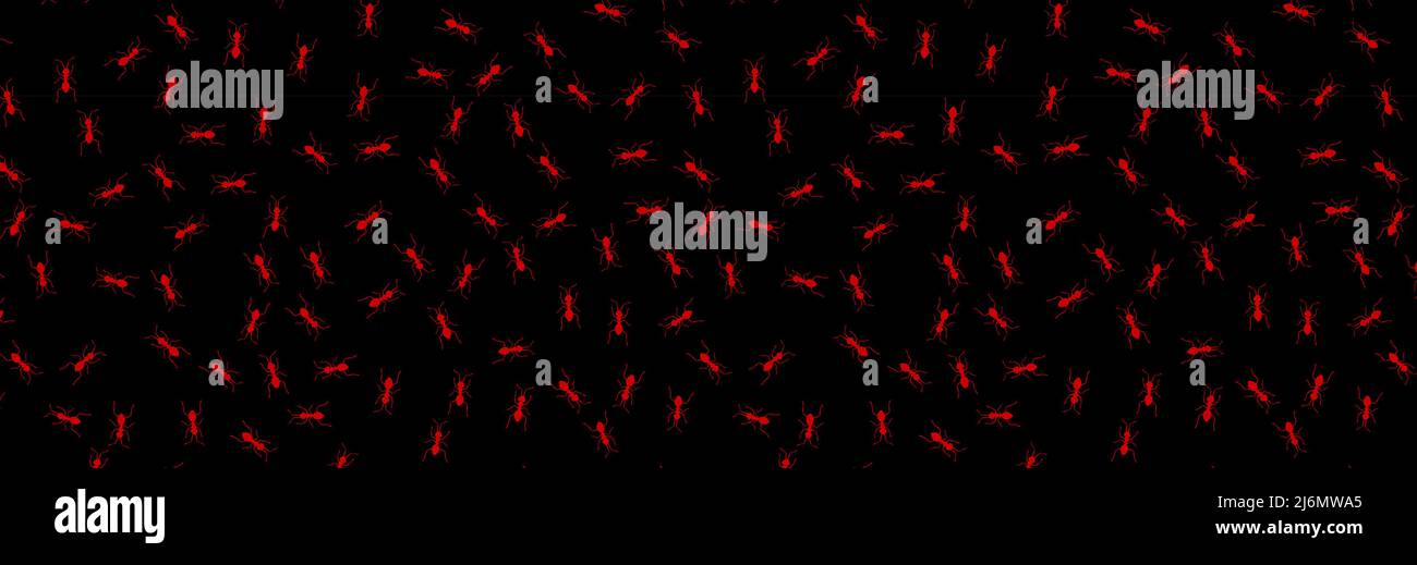 Vector Ants Seamless Pattern Stock Vector