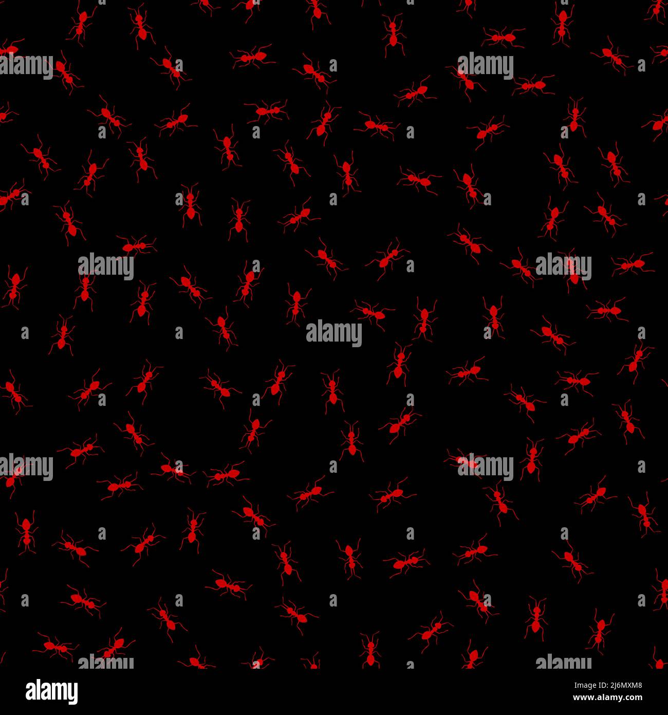 Vector Ants Seamless Pattern Stock Vector