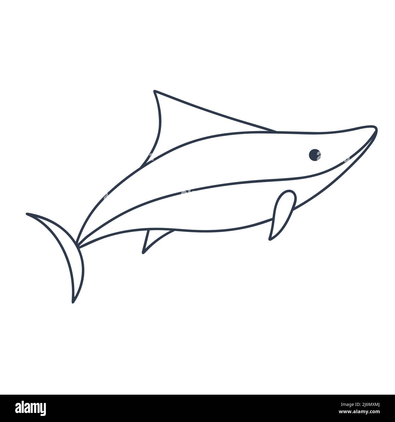 Shark outline Stock Vector Images - Alamy
