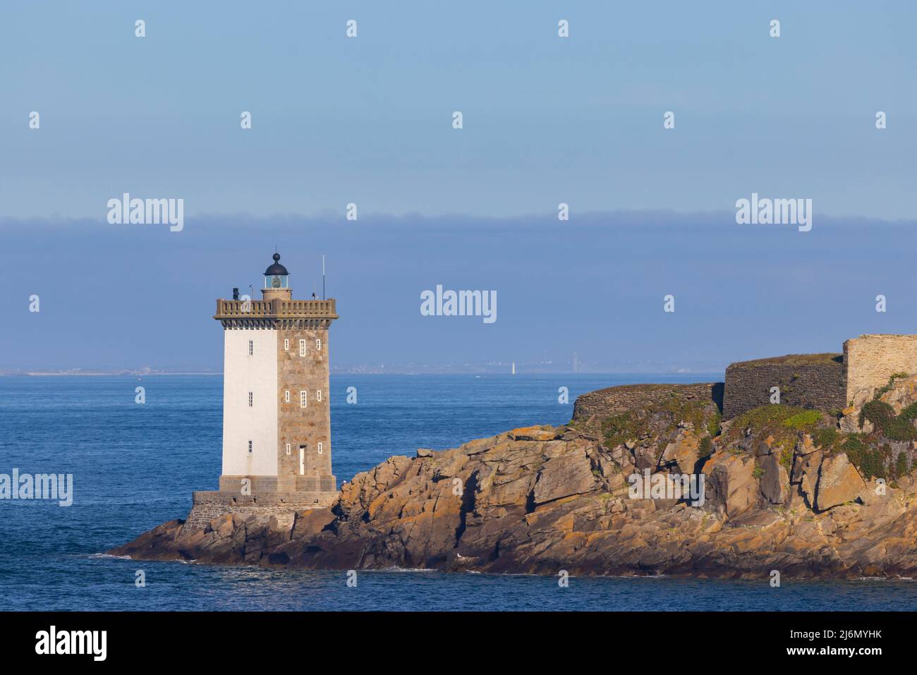 Le Conquet with Phare de Kermorvan, Brittany, France Stock Photo - Alamy