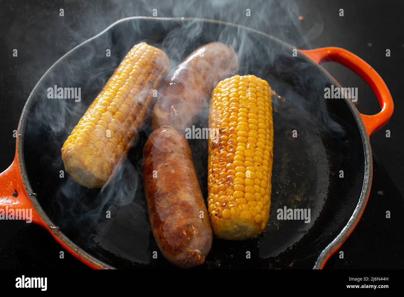pan roasted corn on the cob Stock Photo Alamy